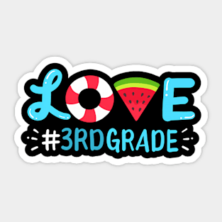 3Rd Grade Last Day Of School Summer Vacation Summer Break Sticker